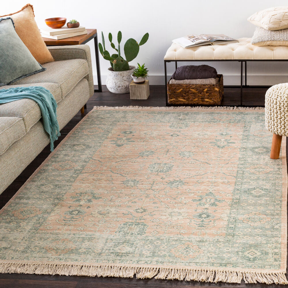 Zainab Camel/White Handmade Rug - roomscene