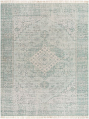 Zainab Dark Green/White Handmade Rug ZAI-2311 - 2' x 3'