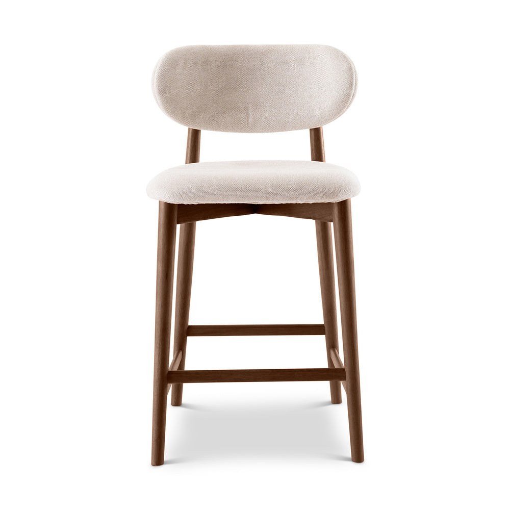 Lucia Counter Stool - Harvest Natural Seat - Nogal Frame