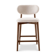 Lucia Counter Stool - Harvest Natural Seat - Nogal Frame