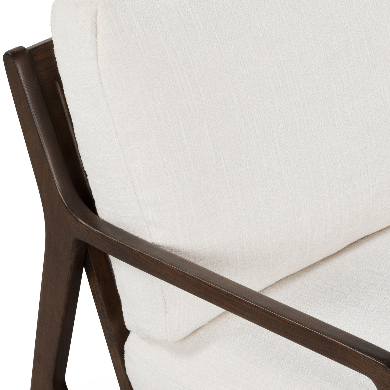 Metro - Carmelo Upholstered Accent Chair - Walnut/Cream Genuine Leather