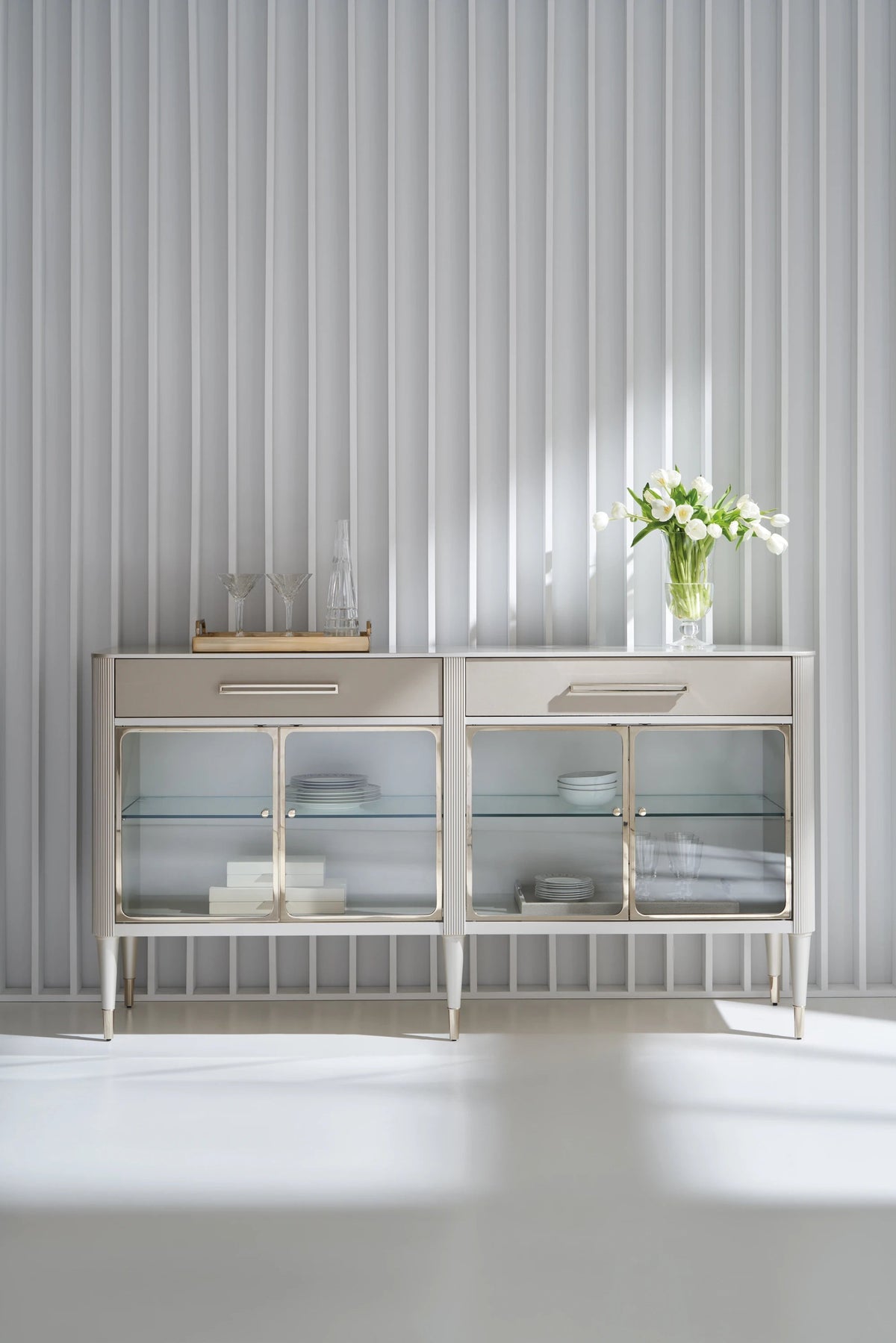 Love Interest Matte Pearl Sideboard 74" by Caracole - view 2