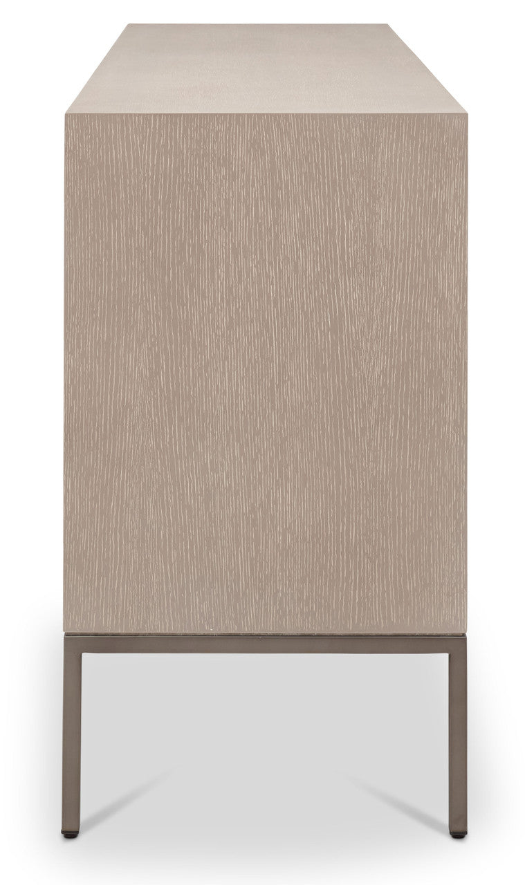 IE Series - Holly Buffet - Taupe Grey - Gun Metal Base