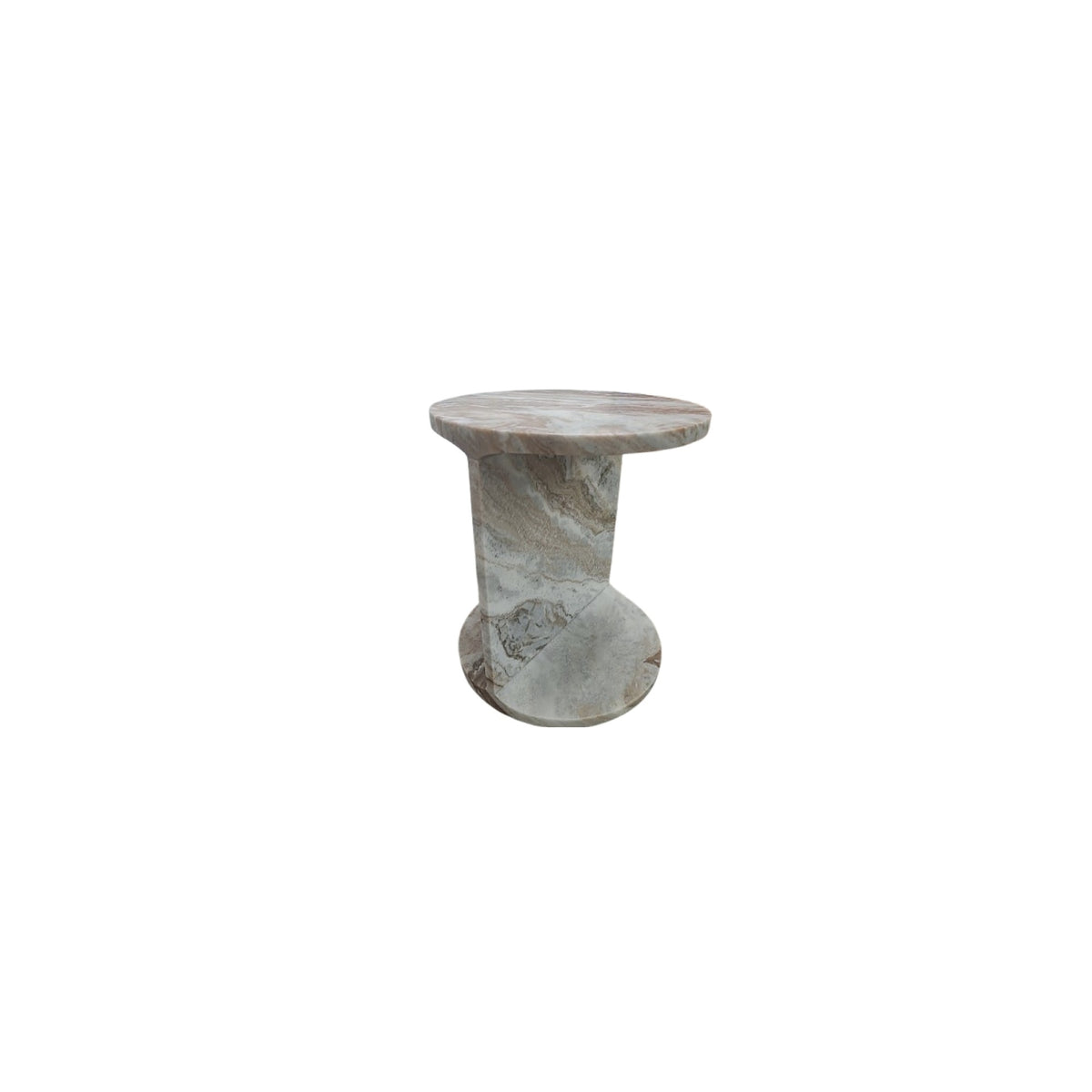 Forma Rosa Pink Marble Round Side Table