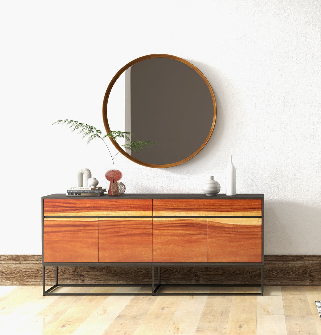 IE Series - Yoga Buffet - Suar - Black Base