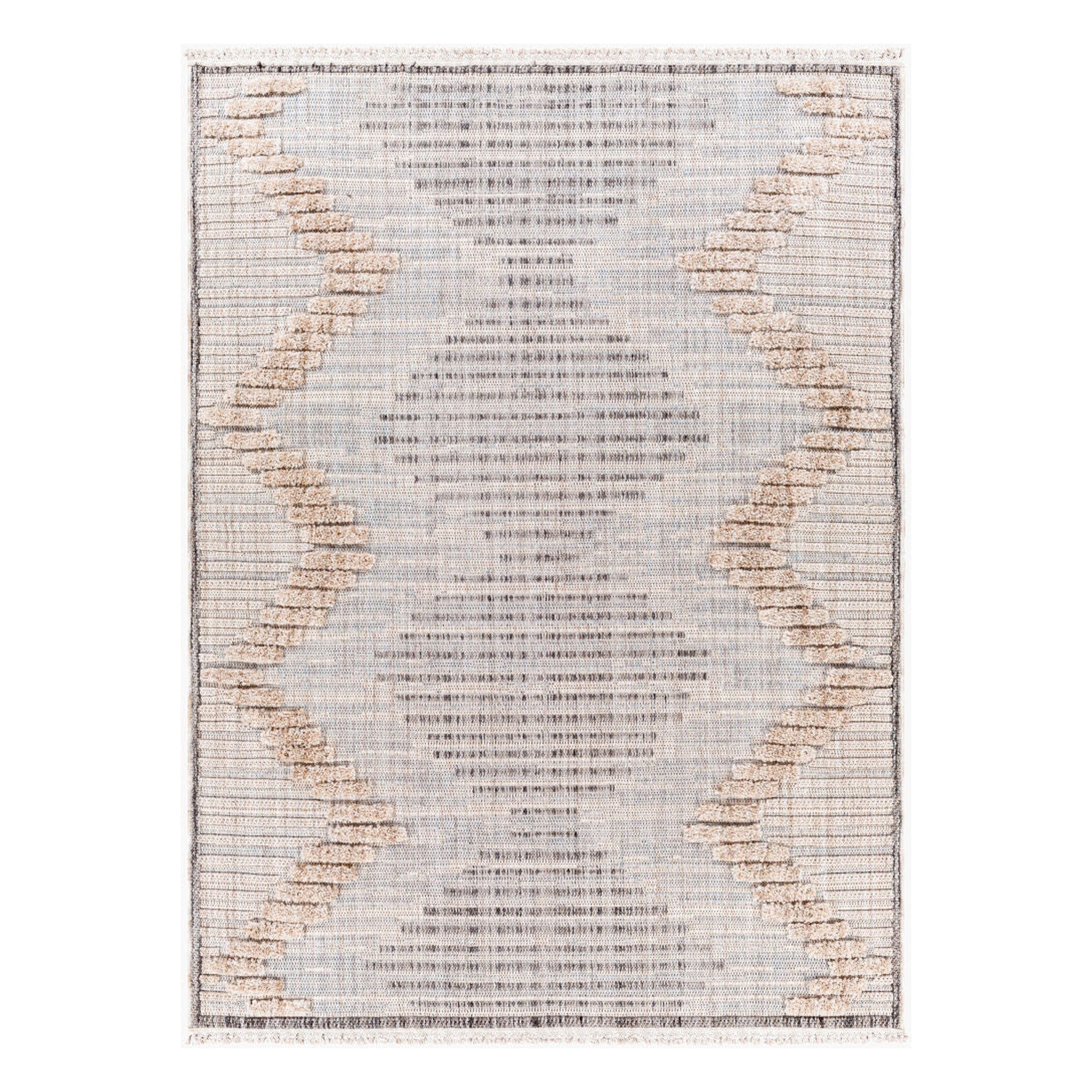 Zaragoza Charcoal/Medium Gray Machine Woven Rug ZRZ-2300 - 5'3" x 7'