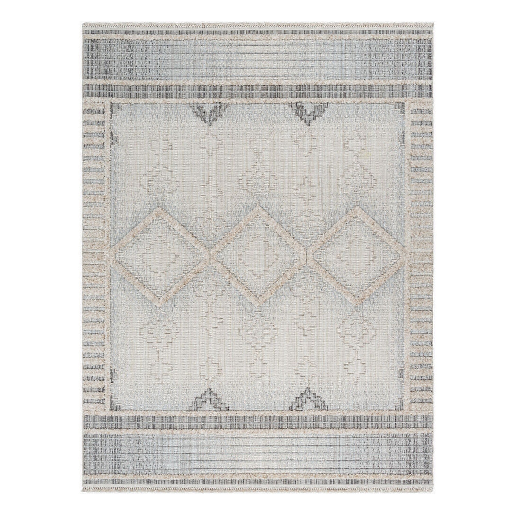 Zaragoza Charcoal/Medium Gray Machine Woven Rug ZRZ-2301 - 5'3" x 7'