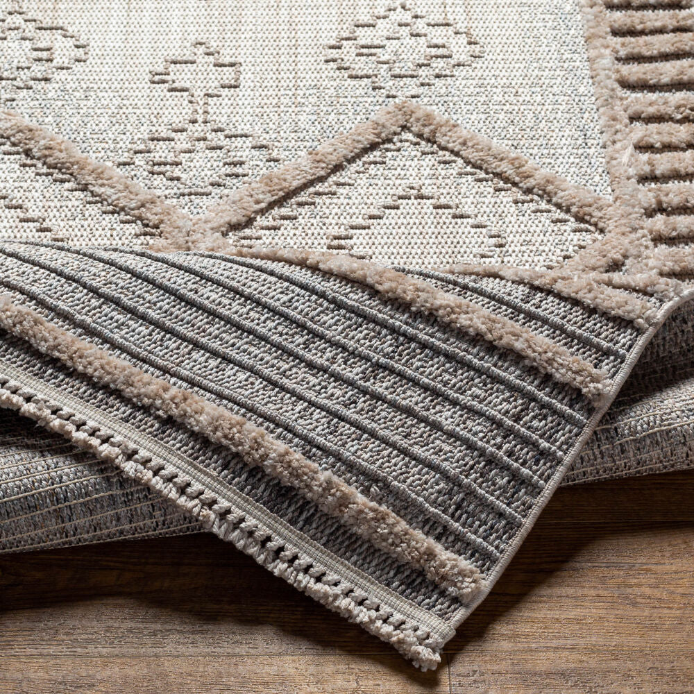 Zaragoza Charcoal/Medium Gray Machine Woven Rug ZRZ-2301 - fold