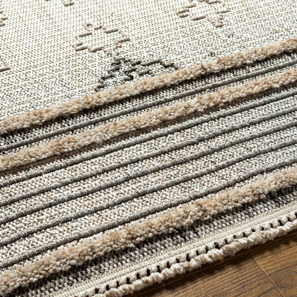 Zaragoza Charcoal/Medium Gray Machine Woven Rug ZRZ-2301 - texture