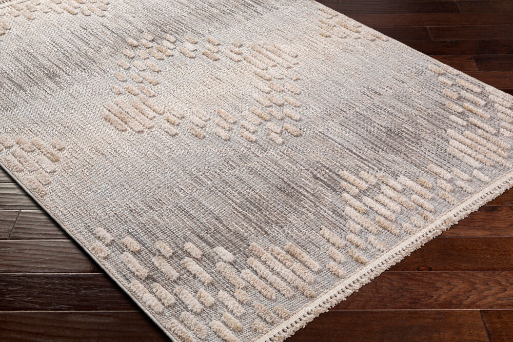 Zaragoza Charcoal/Medium Gray Machine Woven Rug ZRZ-2303 - corner