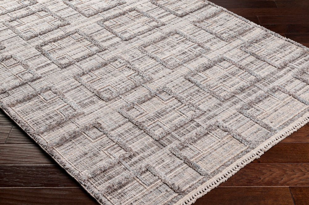 Zaragoza Charcoal/Medium Gray Machine Woven Rug ZRZ-2314 - corner