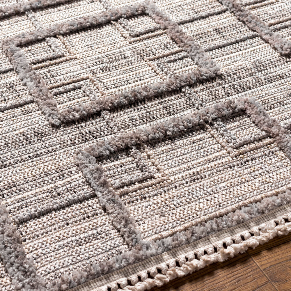 Zaragoza Charcoal/Medium Gray Machine Woven Rug ZRZ-2314 - texture
