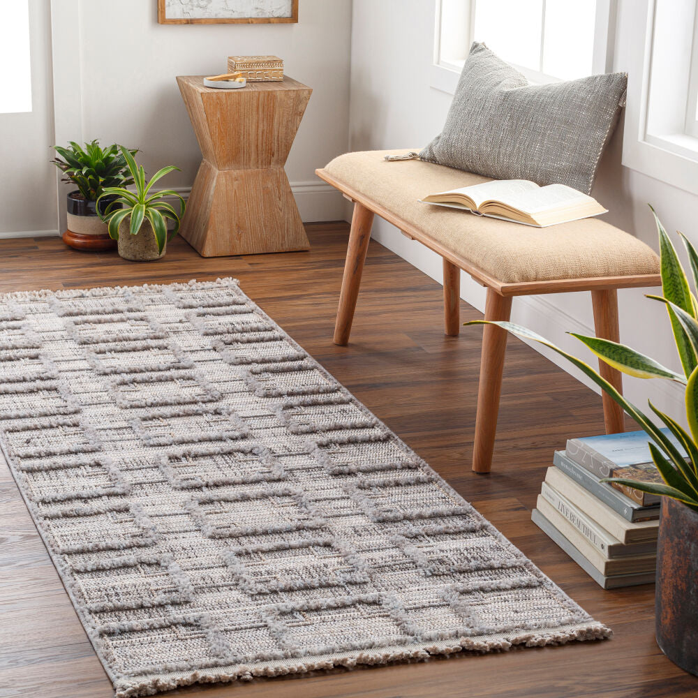 Zaragoza Charcoal/Medium Gray Machine Woven Rug ZRZ-2314 - roomscene