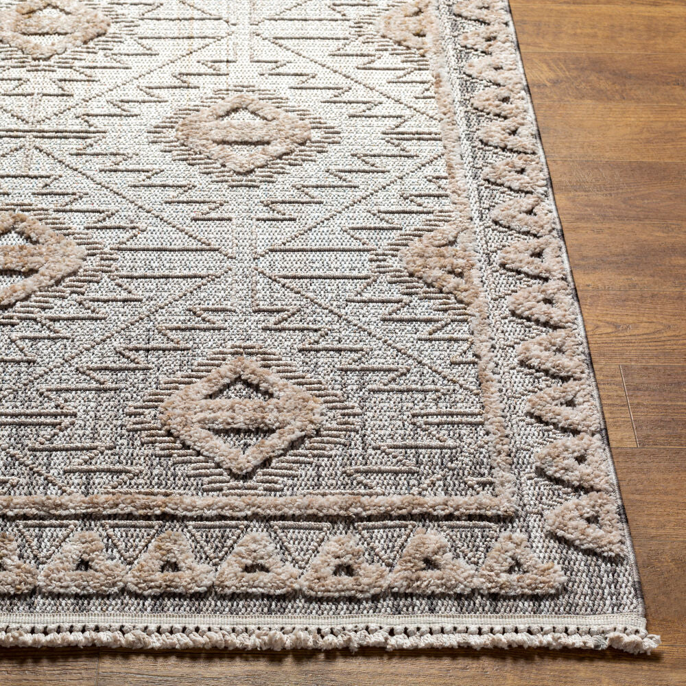Zaragoza Charcoal/Light Slate Machine Woven Rug - front