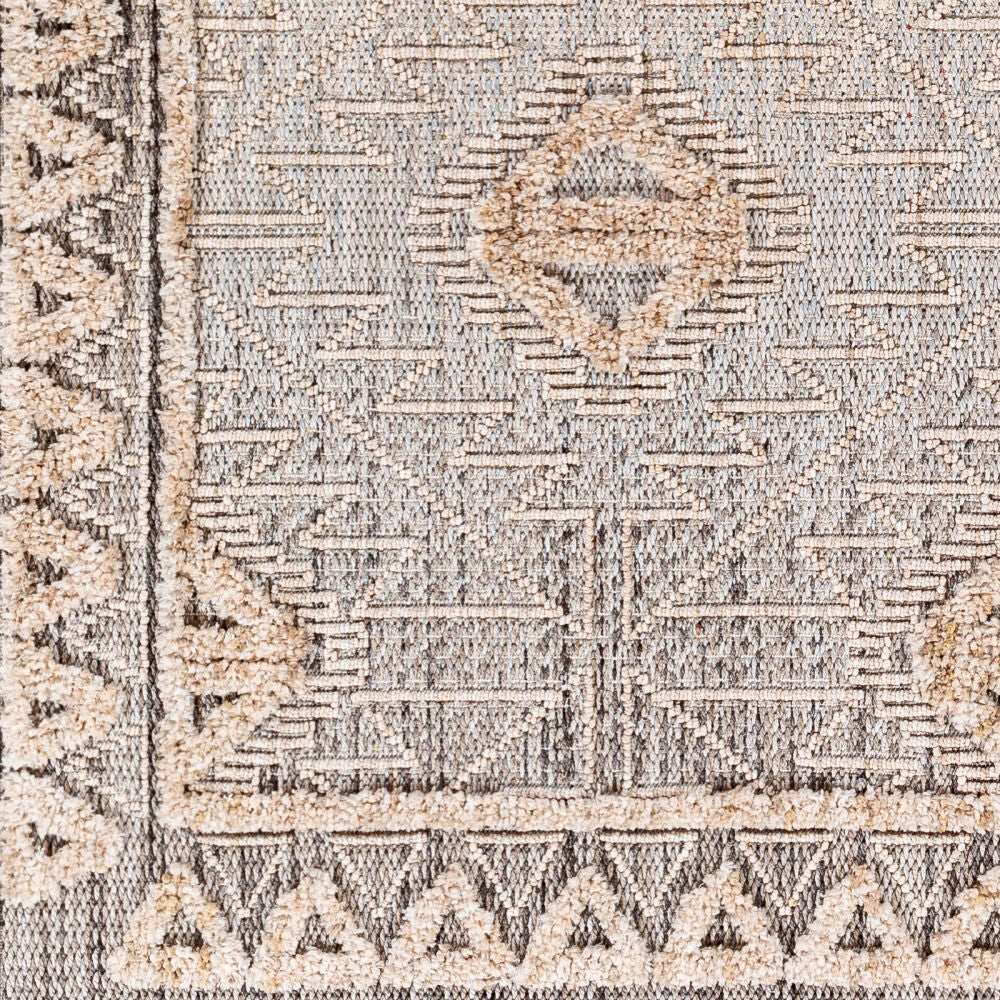 Zaragoza Charcoal/Light Slate Machine Woven Rug - swatch