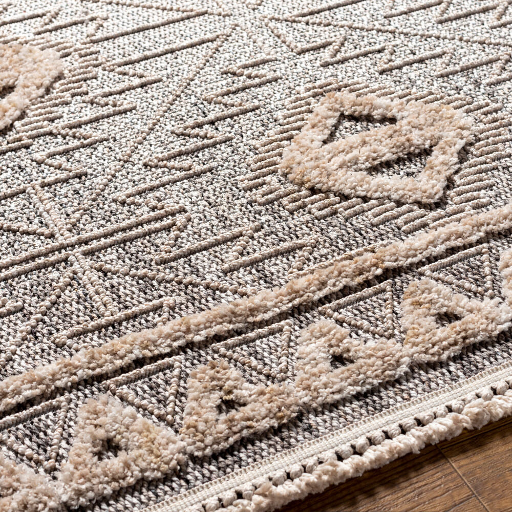 Zaragoza Charcoal/Light Slate Machine Woven Rug - texture