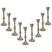 Candlestand Pewter Finish Set of 9 6"