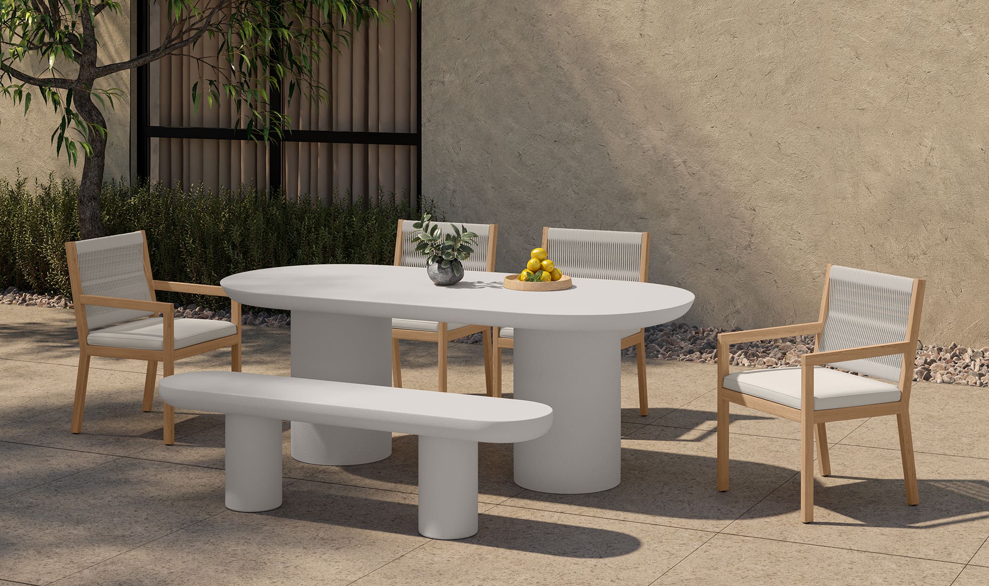 Rocca Dining Table Cream by Moe's Home Collection - view 7