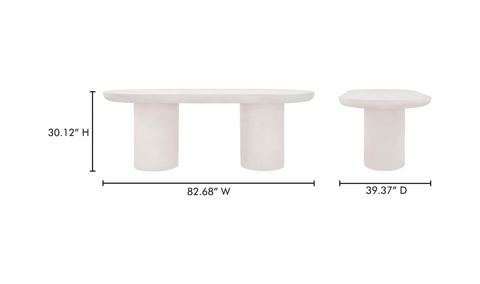 Rocca Dining Table Cream by Moe's Home Collection - view 16