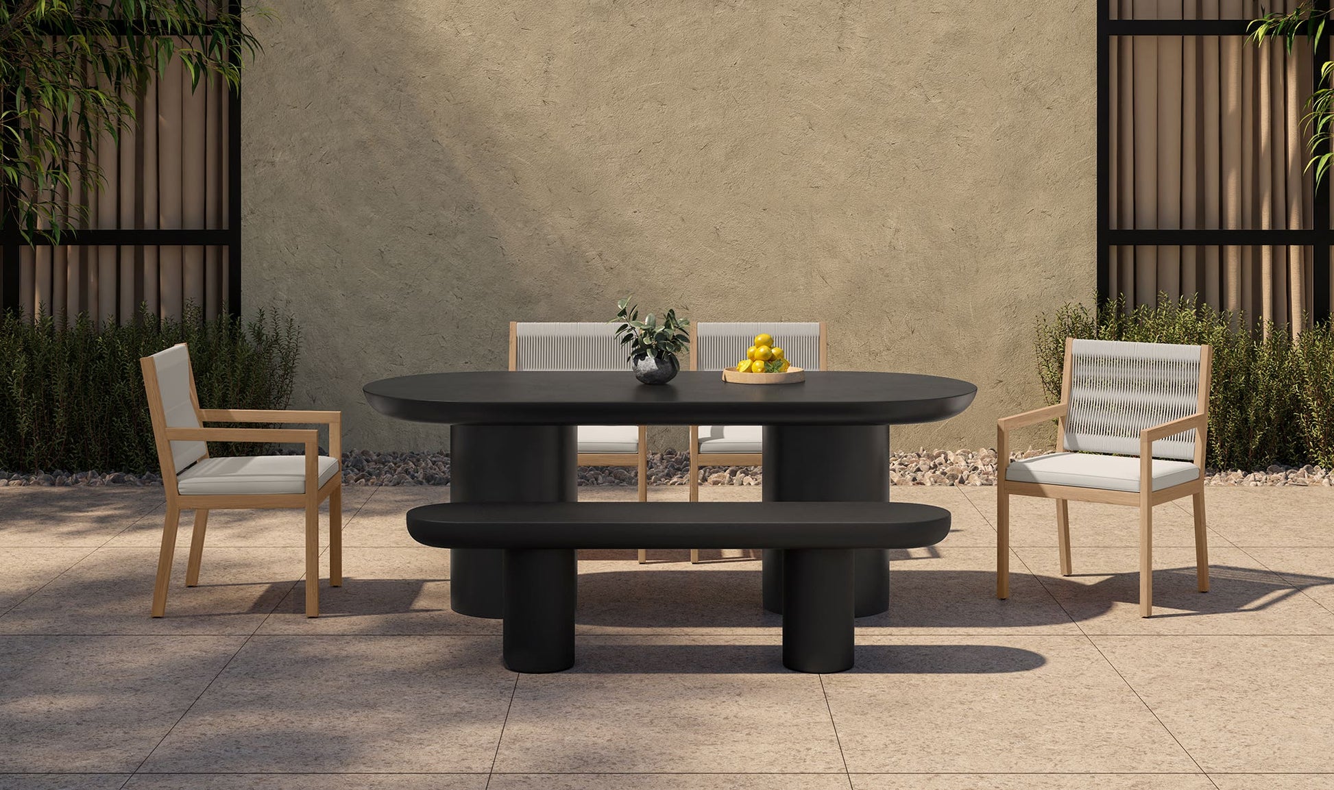 Rocca Bench Black by Moe's Home Collection - view 8