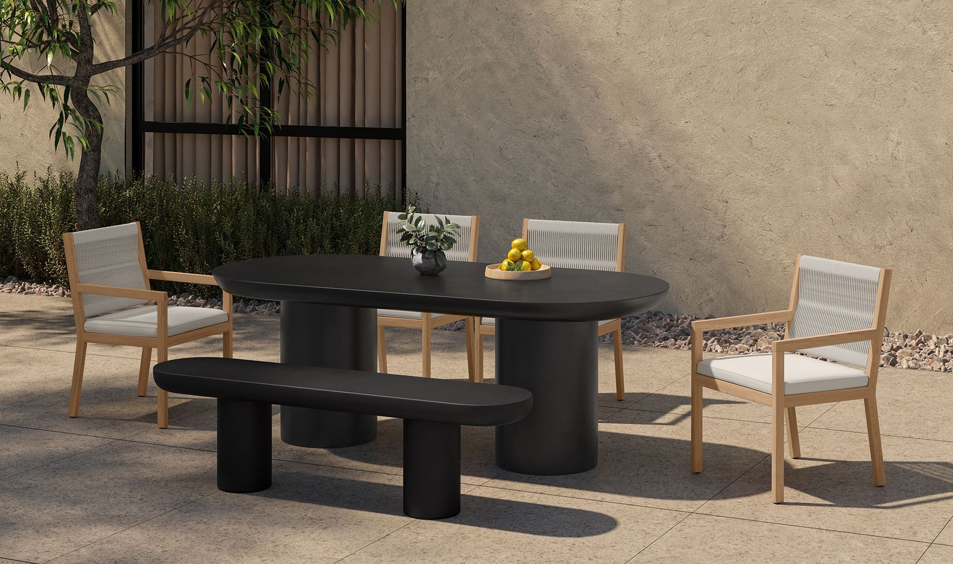 Rocca Bench Black by Moe's Home Collection - view 9