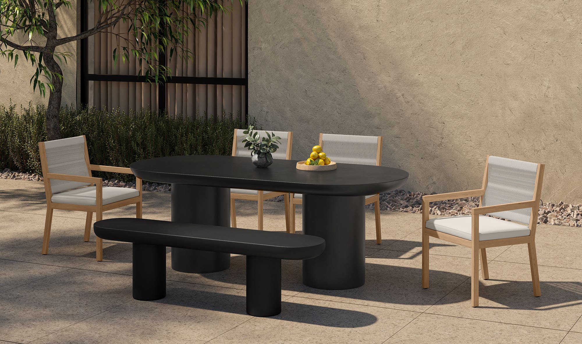 Rocca Bench Black by Moe's Home Collection - view 9
