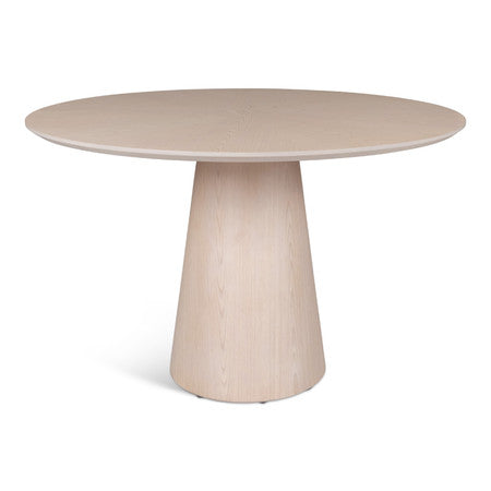 Modern Brazilian Mona Wooden Top Round Dining Table - Nevoa
