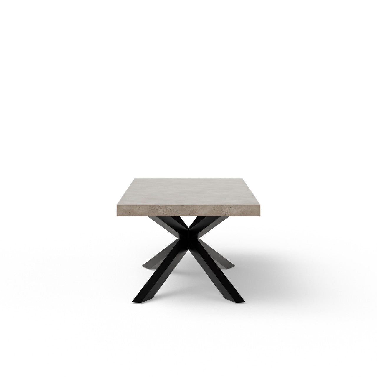 Mixx - Hunter Dining Table - Black Frame - Dark Grey Top